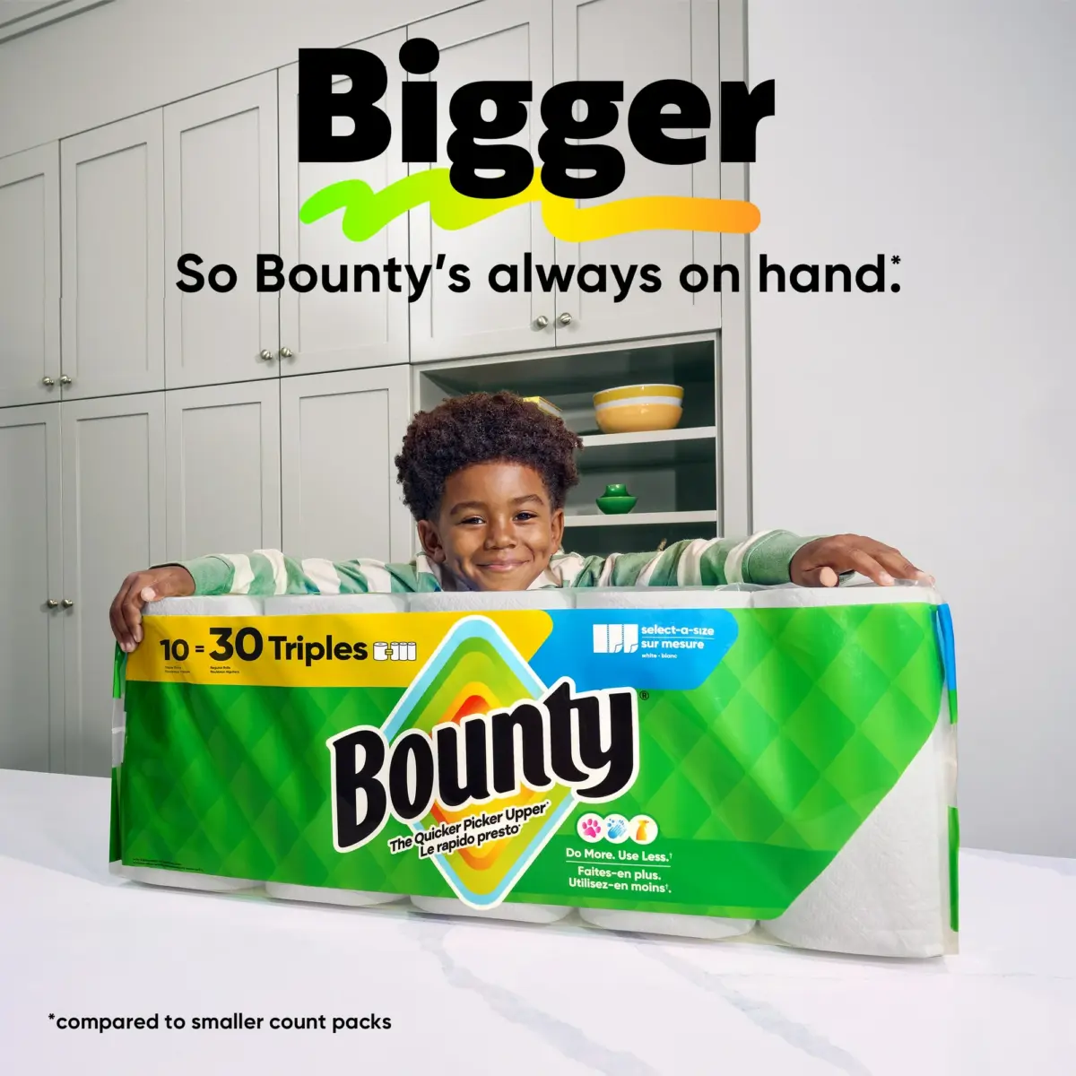 Bounty Paper Towels Select-A-Size White, 12 Double Rolls, 82 Sheets Per Roll - Image 9