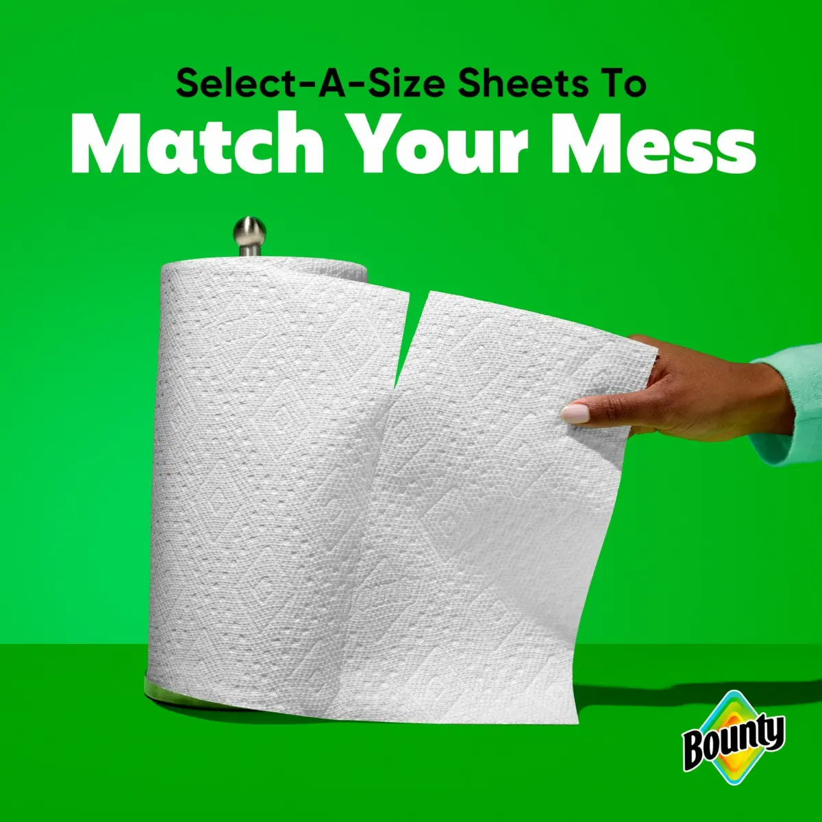 Bounty Paper Towels Select-A-Size White, 12 Double Rolls, 82 Sheets Per Roll - Image 6