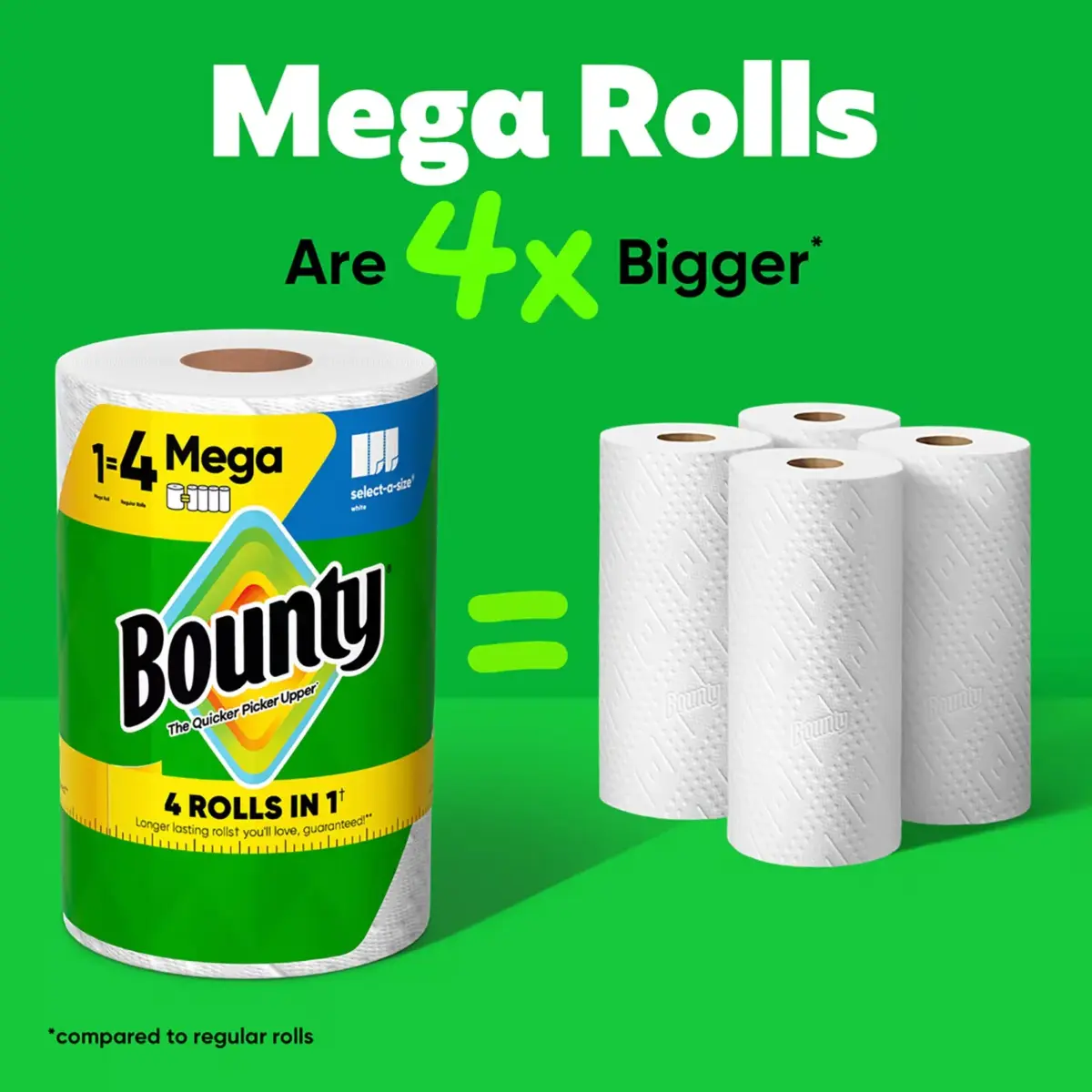 Bounty Select-a-Size Mega Roll Paper Towels, 12 pk./164 sheets per roll - Image 4
