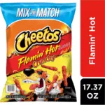 Cheetos Crunchy Flamin' Hot Cheese Snacks, 17.37 oz. - Image 4