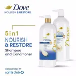 Dove Nourish & Restore 5-in-1 Conditioner, 33.8 fl. oz. - Image 2
