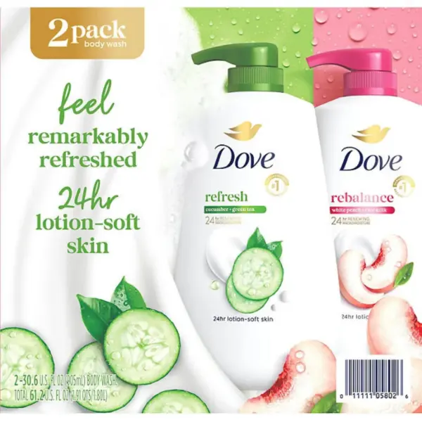 Dove Refresh & Rebalance Body Wash, 30.6 fl. oz., 2 pk.