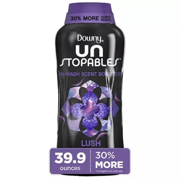 Downy Unstopables In-Wash Laundry Scent Booster Beads, Lush, 39.9 oz
