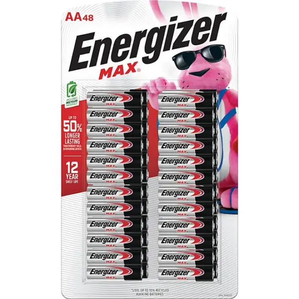 Energizer MAX AA Alkaline Batteries, 48 pk.