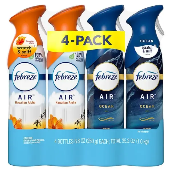 Febreze Air Effects Air Freshener Spray, Hawaiian Aloha & Ocean, 4 ct., 35.2 oz.