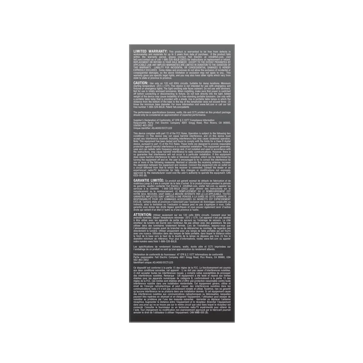 Feit Electric High Lumen Multi-Directional 3-Panel LED Light - Image 3