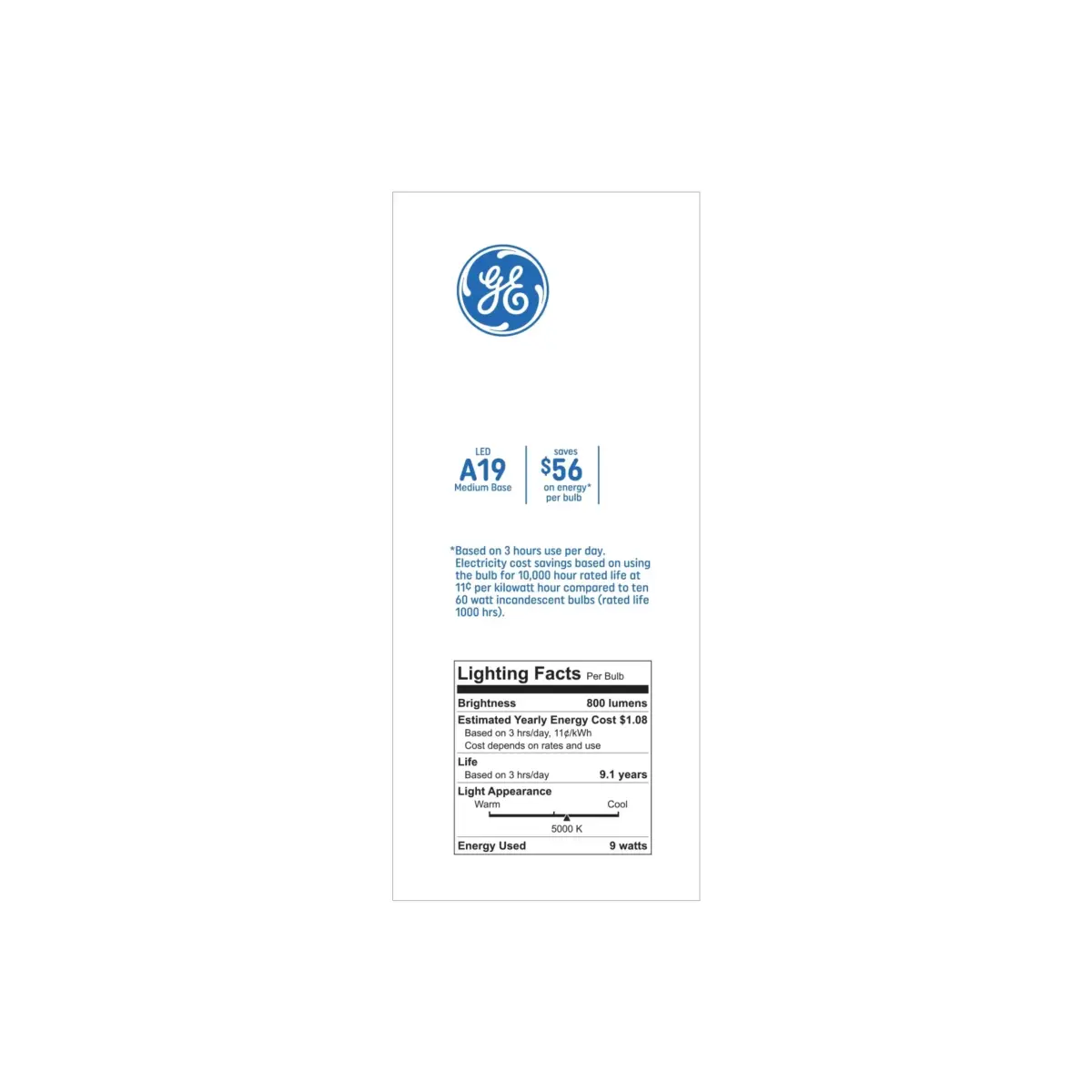 GE 60W LED A19 Light Bulbs, 8 pk. - Daylight - Image 6