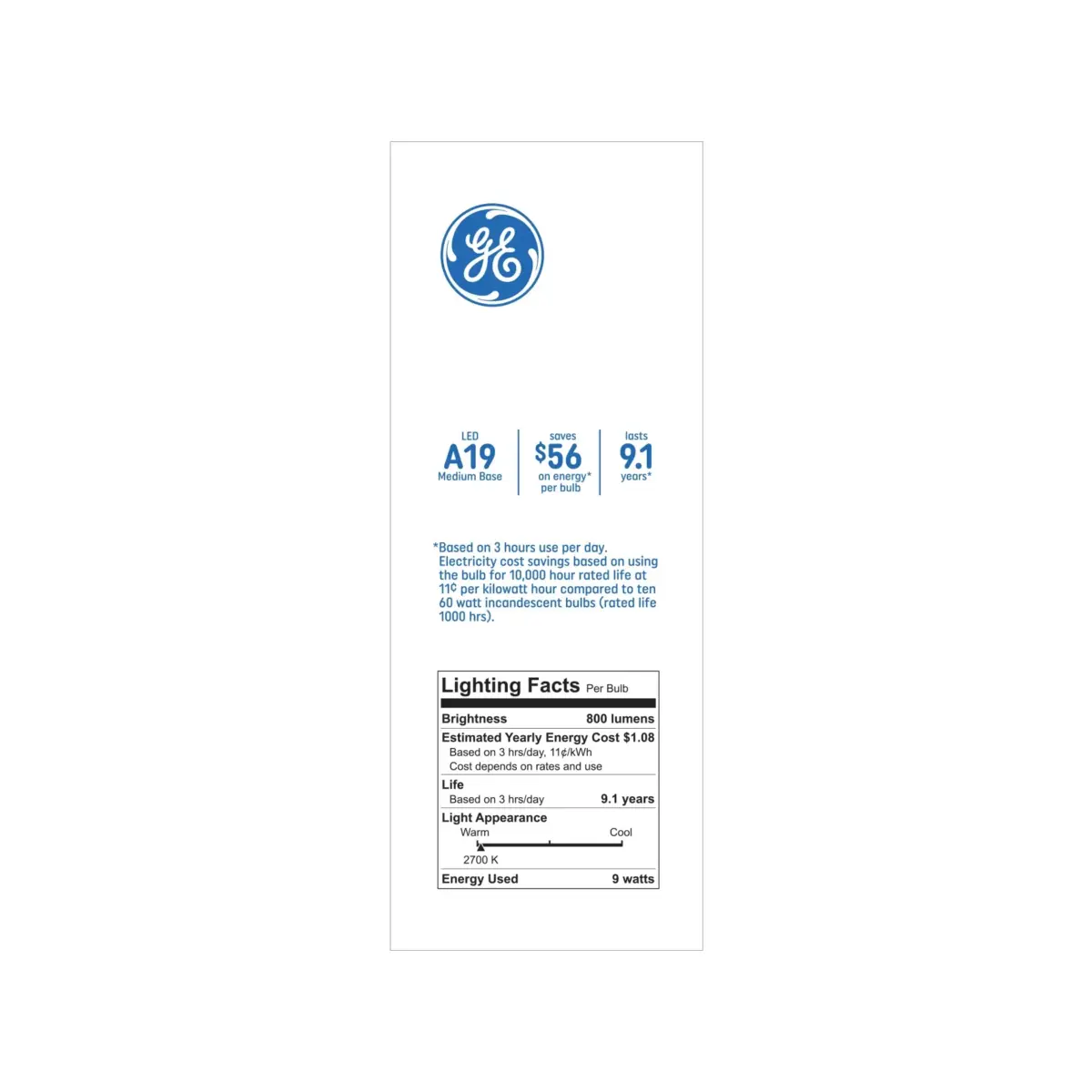 GE 60W LED A19 Light Bulbs, 8 pk. - Soft White - Image 5