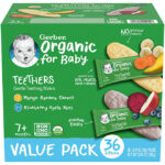 Gerber Organic Teething Wafers Variety Pack, 36 ct.