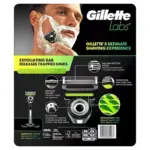 GilletteLabs Men's Exfoliating Razor, 5 Blade, Handle + 8 Cartridges - Image 9