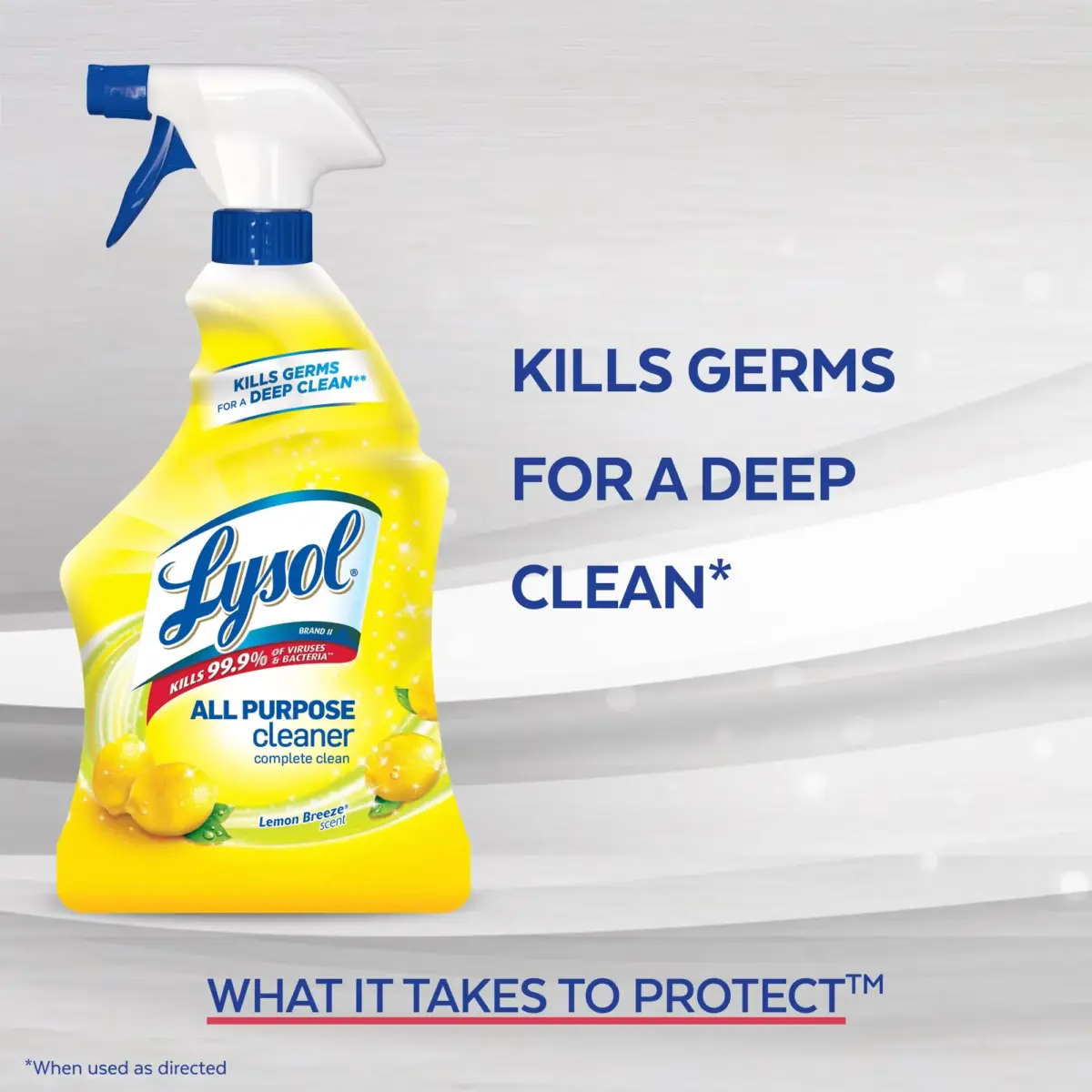 Lysol All-Purpose Cleaner, 32 oz. Trigger Bottle with 144 oz. Refill, Lemon Breeze - Image 2