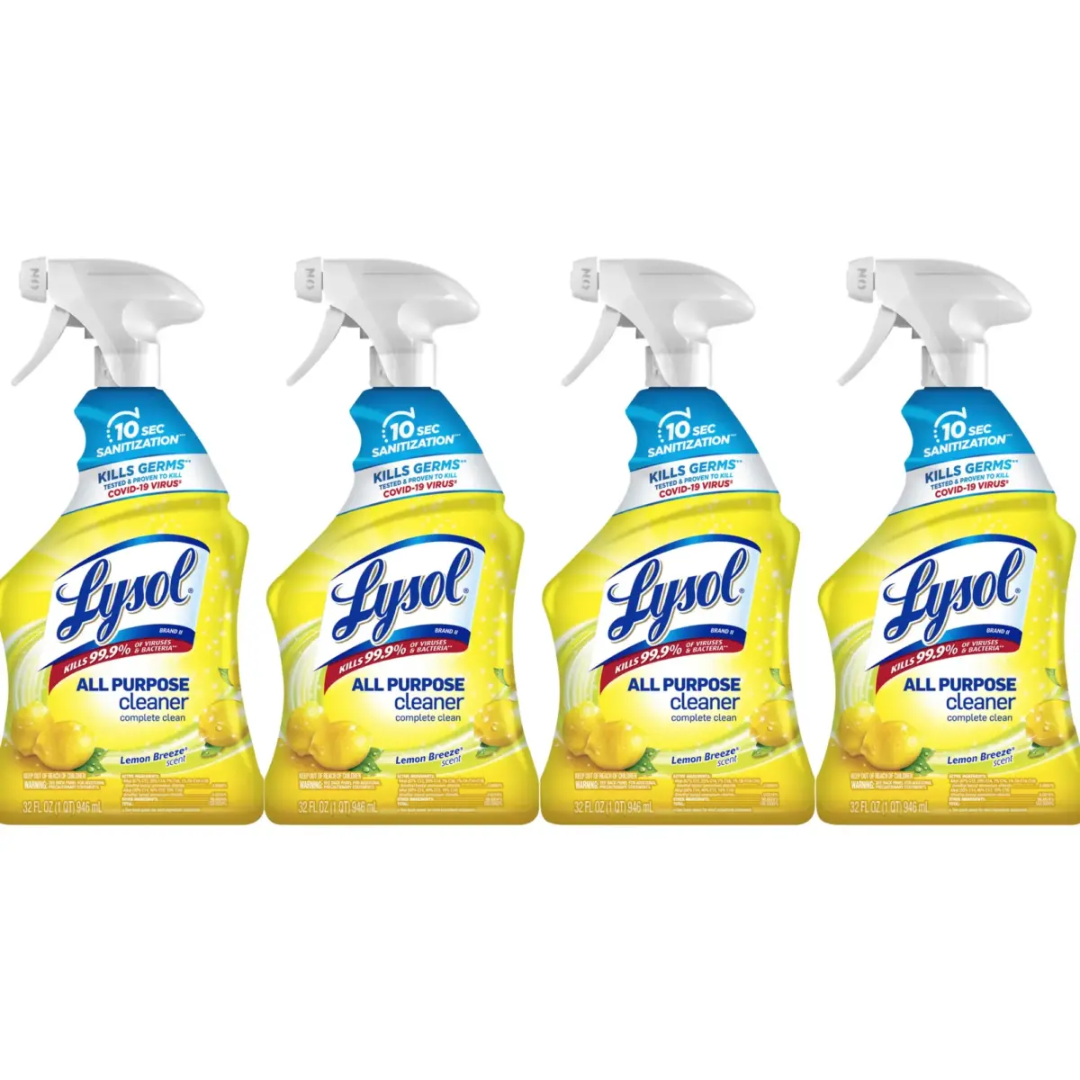 Lysol All-Purpose Cleaner - Lemon Breeze, 4 pk./32 oz. - Image 3