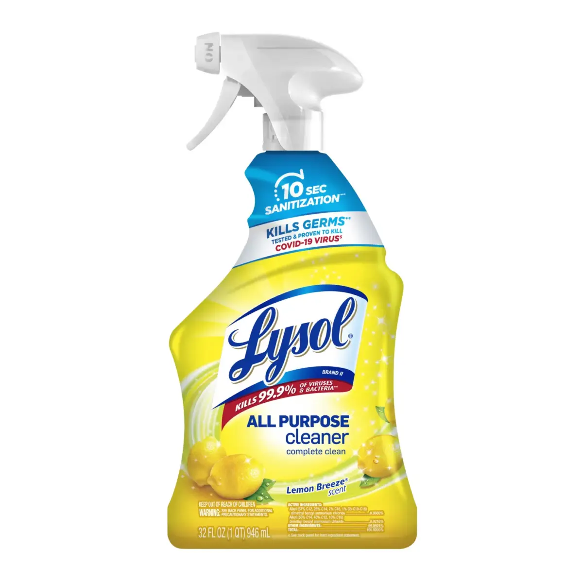 Lysol All-Purpose Cleaner - Lemon Breeze, 4 pk./32 oz. - Image 4