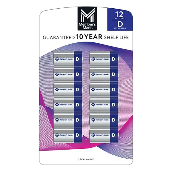 Member's Mark D Alkaline Batteries, 12 pk.