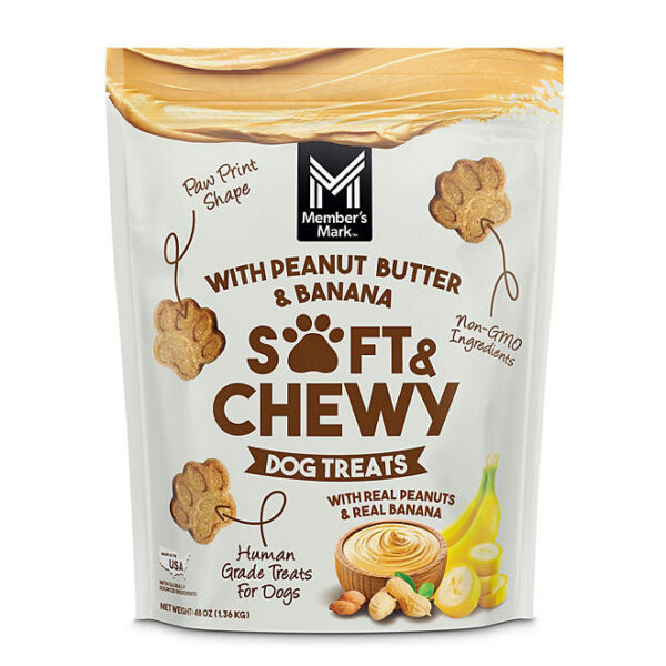 Member's Mark Peanut Butter & Banana Soft & Chewy Dog Treats, 3 lbs.