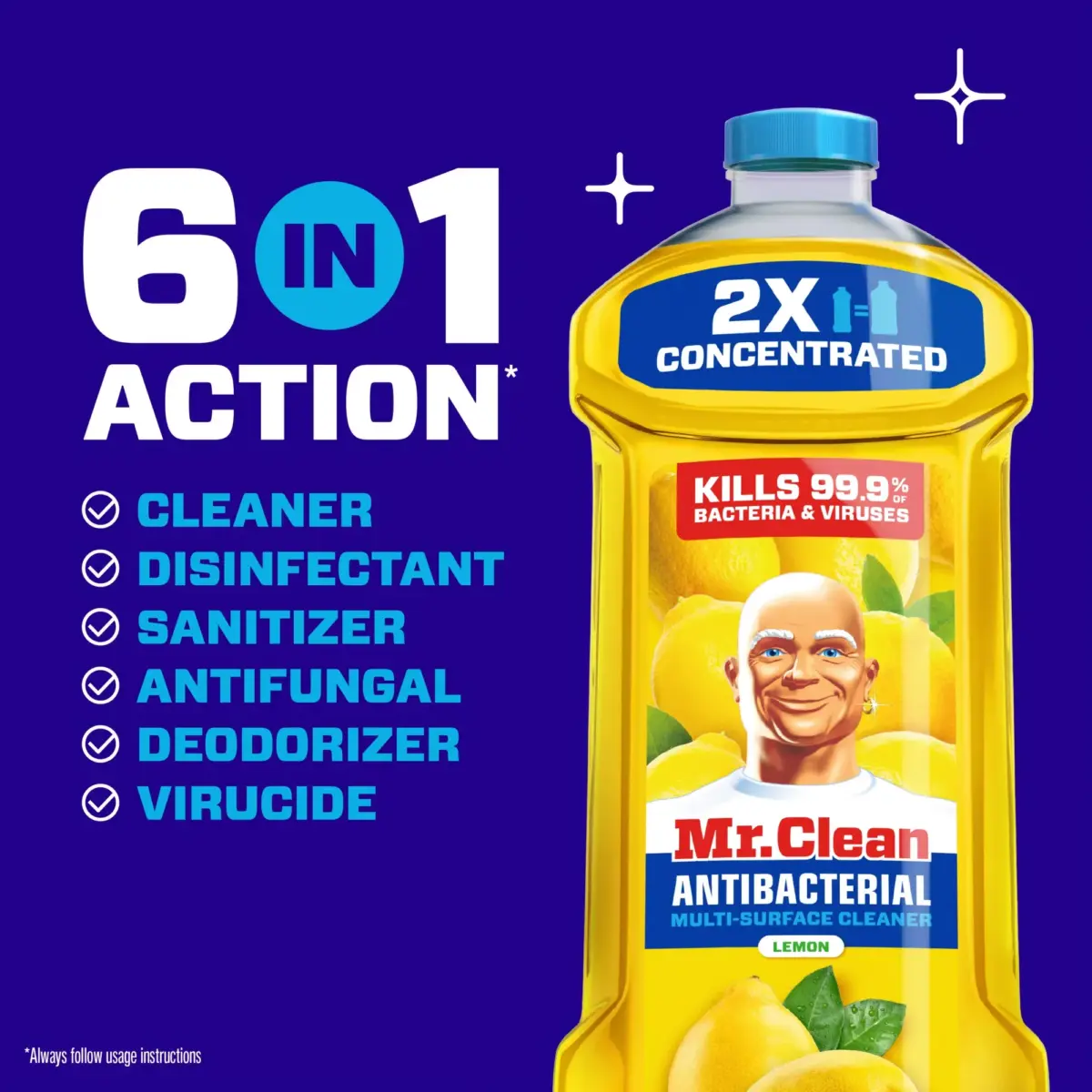 Mr. Clean All Purpose Cleaner - Lemon Scent, 101 fl. oz. - Image 4