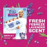 Mr. Clean Magic Eraser 2-in-1 Bathroom Cleaner Sponge, Lavender, 11 ct. - Image 4