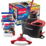 O-Cedar EasyWring Power Microfiber Spin Mop + 2 Refills - Image 2