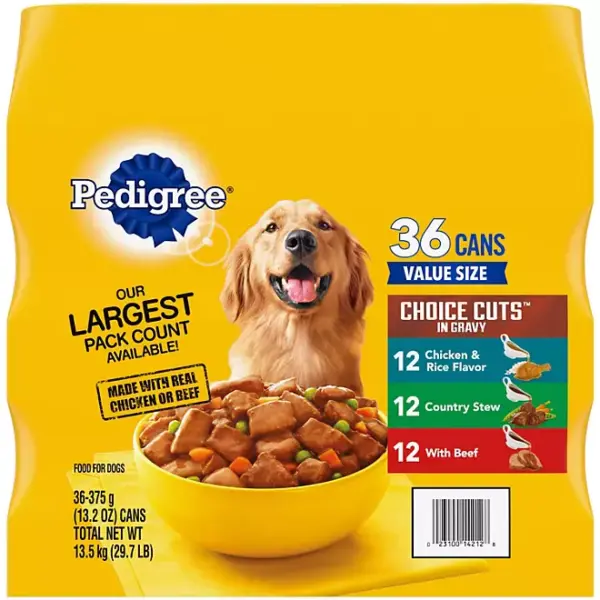 Pedigree Variety Pack, Choice Cuts in Gravy Dog Food, 13.2 oz., 36 ct.