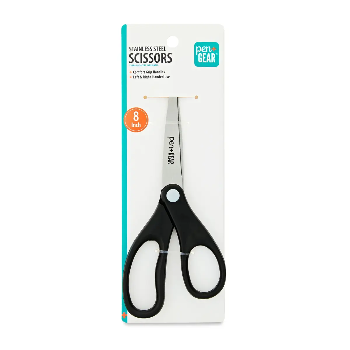 Pen+Gear 8-inch All-Purpose Stainless-Steel Scissors, Back to School, Black - Image 1