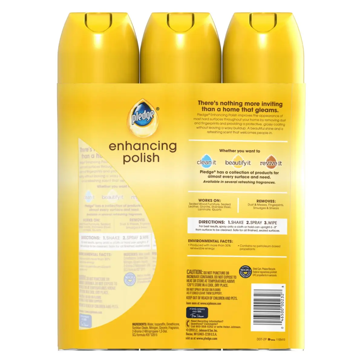 Pledge Lemon Clean Furniture Polish, 3 pk./14.2 oz. - Image 3