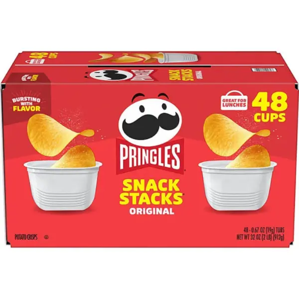 Pringles Snack Stacks Original Potato Crisps, 0.67 oz., 48 pk.