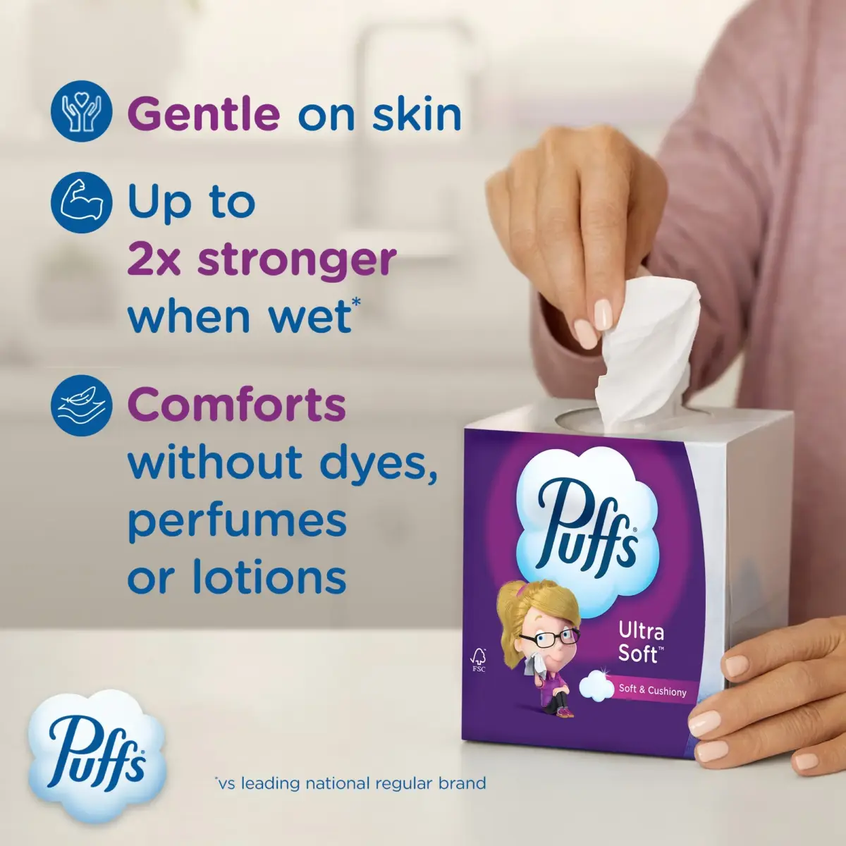Puffs Ultra Soft Facial Tissues, 10 pk./124 tissues per box - Image 16