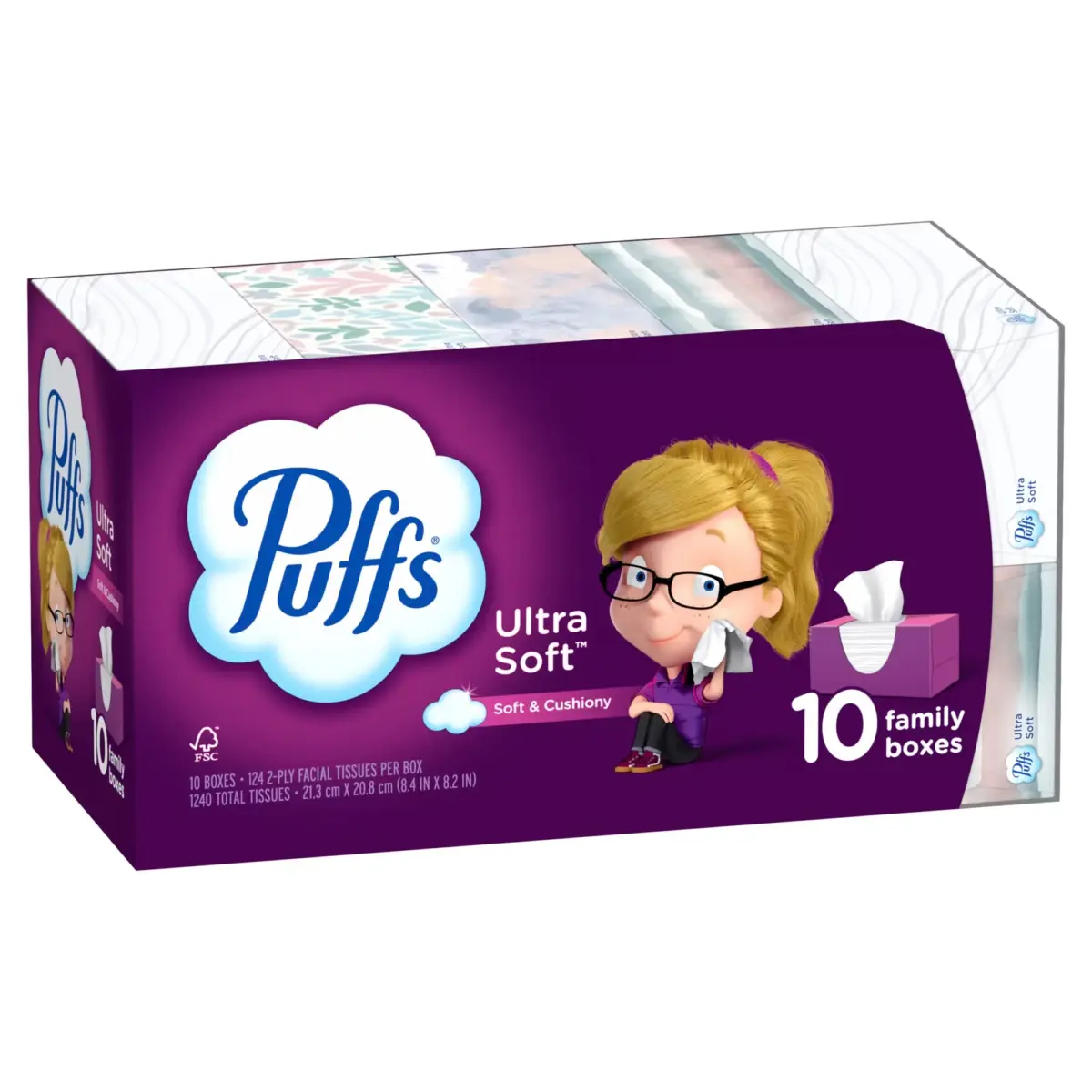 Puffs Ultra Soft Facial Tissues, 10 pk./124 tissues per box - Image 2