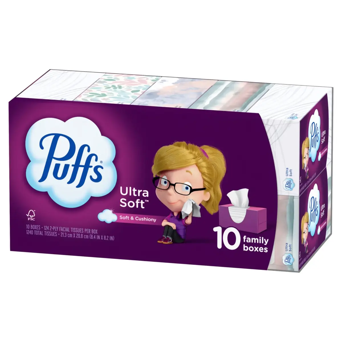 Puffs Ultra Soft Facial Tissues, 10 pk./124 tissues per box - Image 3