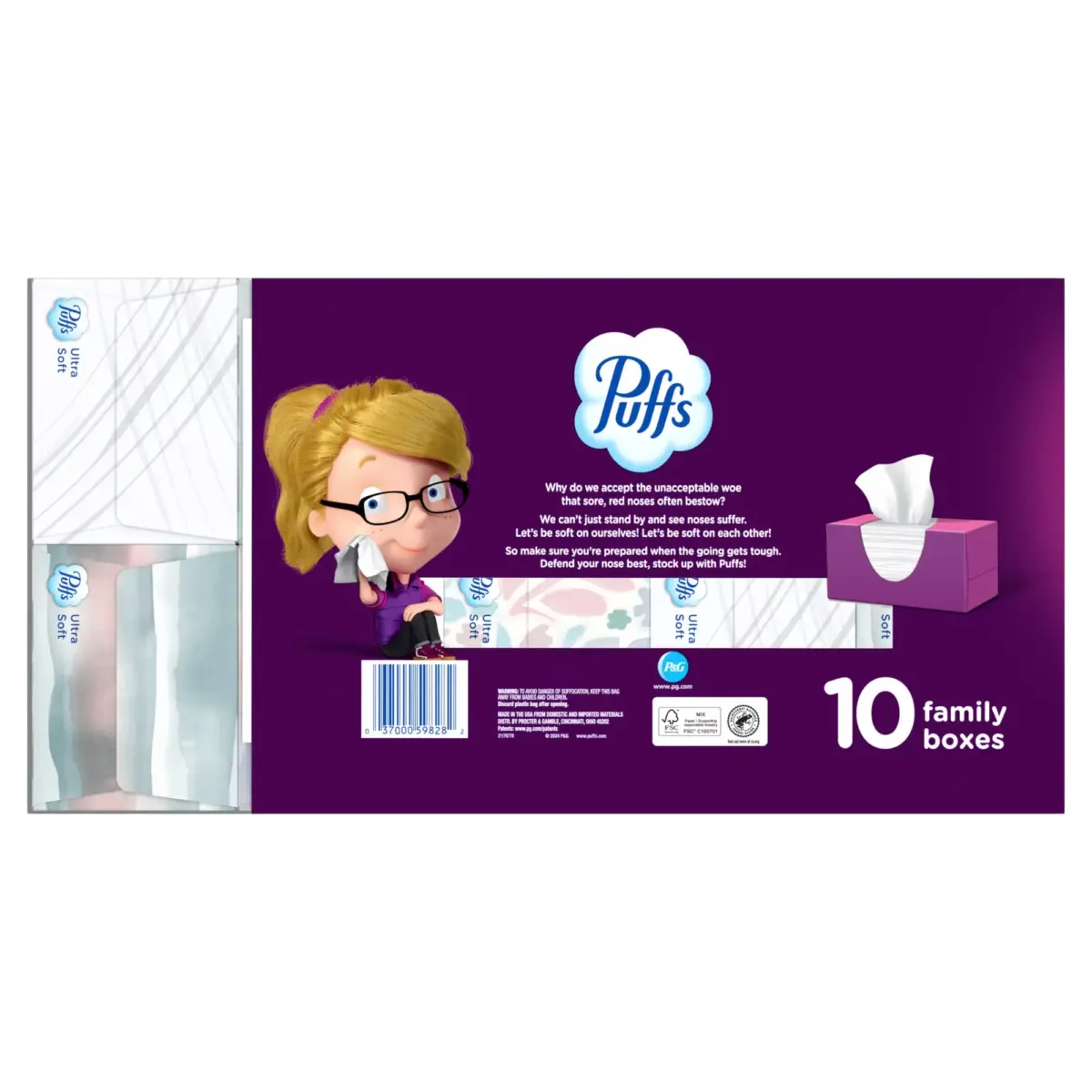 Puffs Ultra Soft Facial Tissues, 10 pk./124 tissues per box - Image 4
