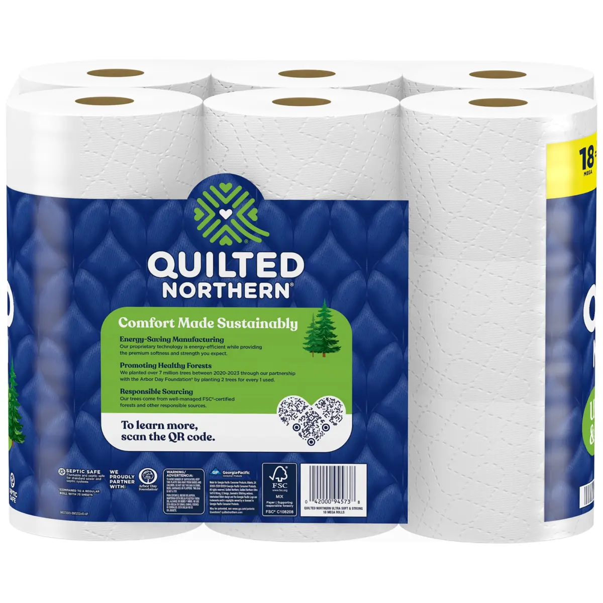 Quilted Northern Ultra Soft & Strong 2-Ply Toilet Paper, 18 Mega Rolls - Image 10