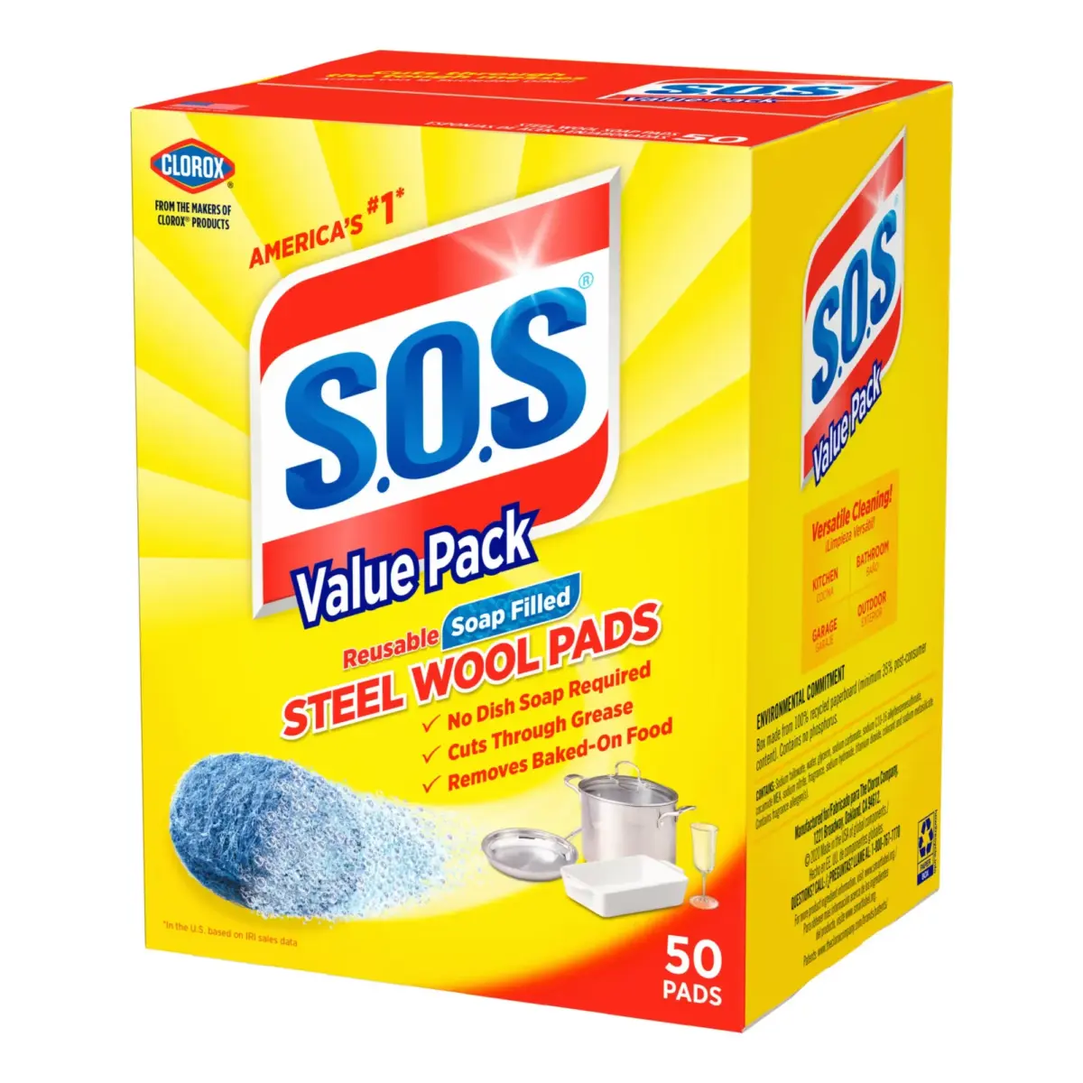 S.O.S. Steel Wool Soap Pads, 50 ct. - Image 3