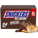 SNICKERS Chocolate Caramel Peanut Butter Ice Cream Bars, Frozen, 2 oz., 24 ct.