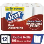 Scott Paper Towels, Choose-A-Sheet, 12 Double Rolls