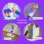 Swiffer PowerMop Refill Bundle, Lavender, 10 Mop Pads + 2 Bottles - Image 4