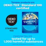 Tampax Pearl Super Plus, LeakGuard Protection, 50 ct., 2 pk. - Image 7