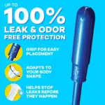 Tampax Pearl with LeakGuard Braid, Light, 50 ct., 2 pk. - Image 4