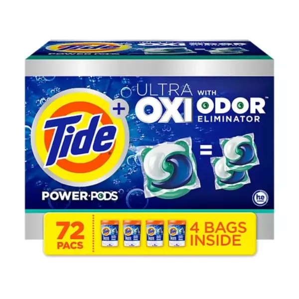 Tide Power PODS + Ultra OXI Laundry Detergent Pacs, 72 ct.