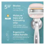 Venus MoistureGlide Women's Razor, 5 Blade, Handle + 10 Cartridges - Image 7