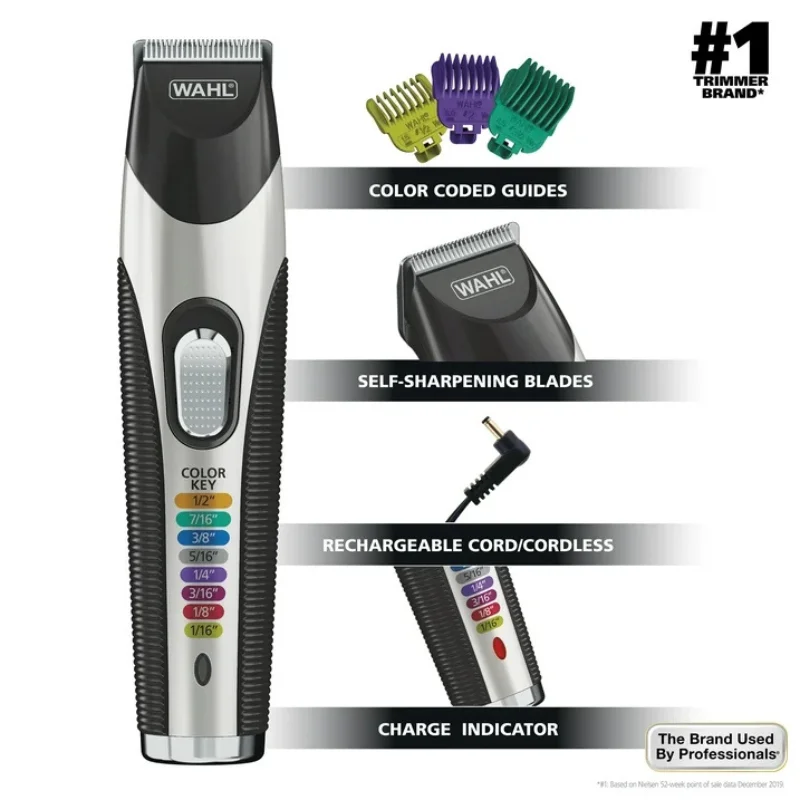 Wahl Color Pro Cord/Cordless Rechargeable Hair, Beard Trimmer for Men - 9891-100 - Image 4