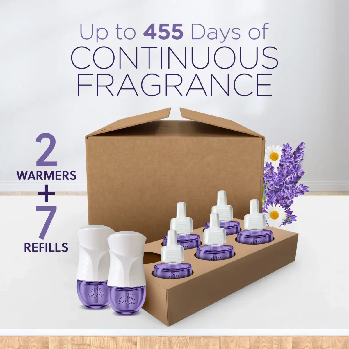 Air Wick Scented Oil Air Freshener Kit, Vanilla & Pink Papaya 2 Warmers +7 Refills - Image 3