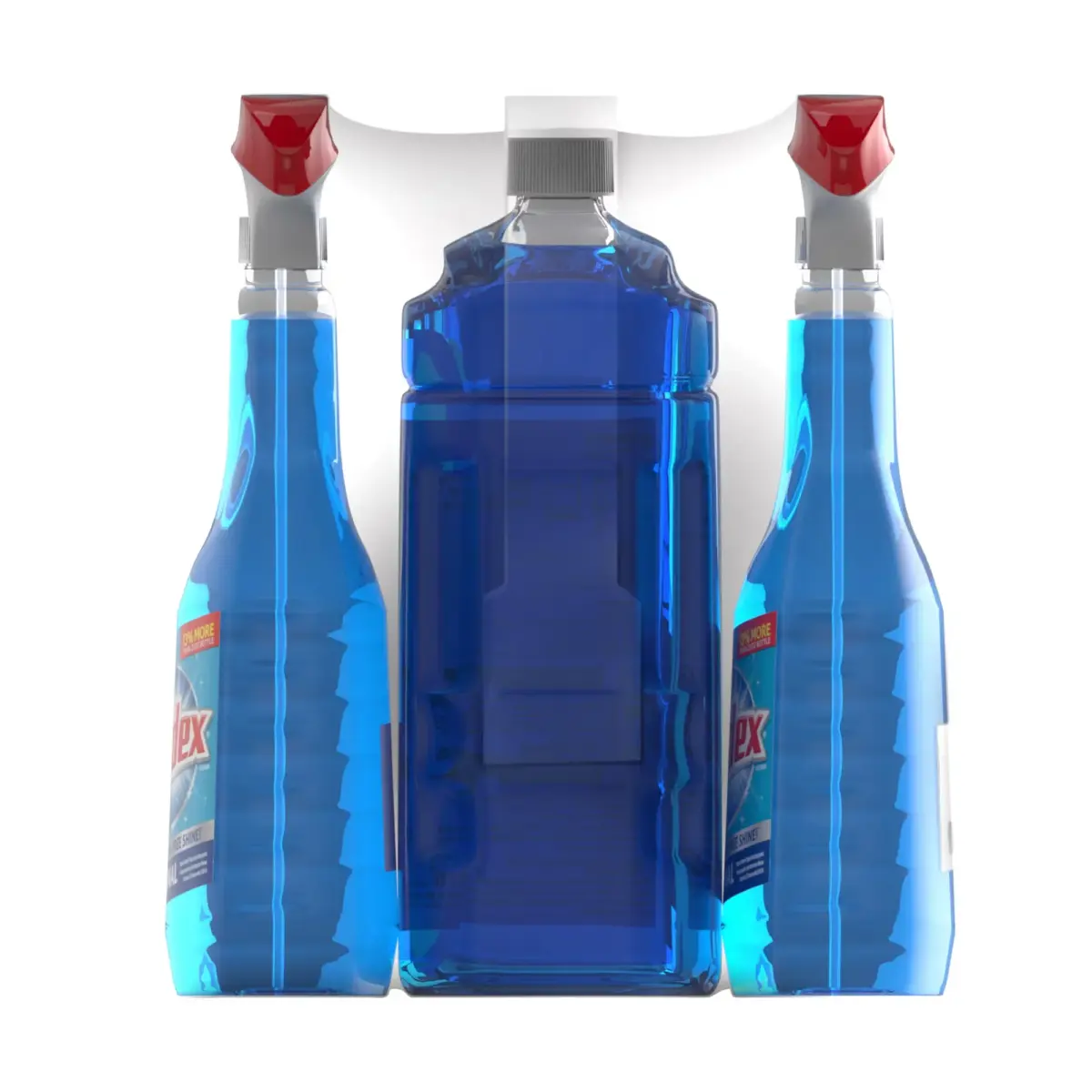 Windex Original Glass Cleaner, 2 Spray Bottles, 23 oz./2 ct. + Refill, 67.7 oz. - Image 3