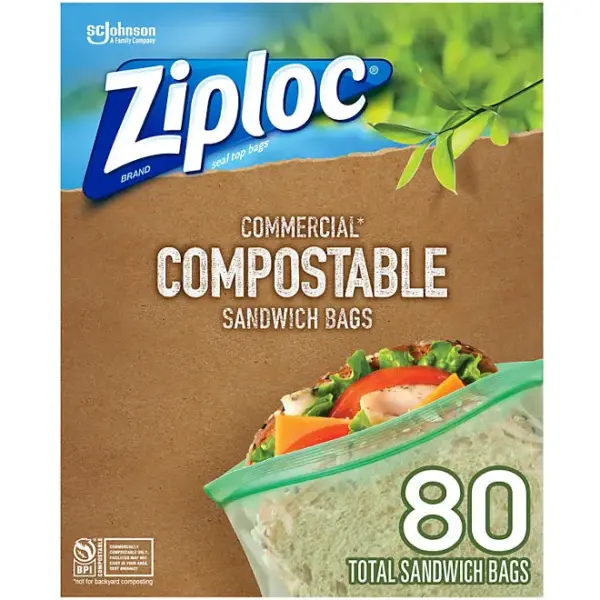 Ziploc Compostable Sandwich Bags, 80 ct.