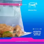 Ziploc Storage Quart Bags with New Stay Open Design, 216 ct. - Image 2