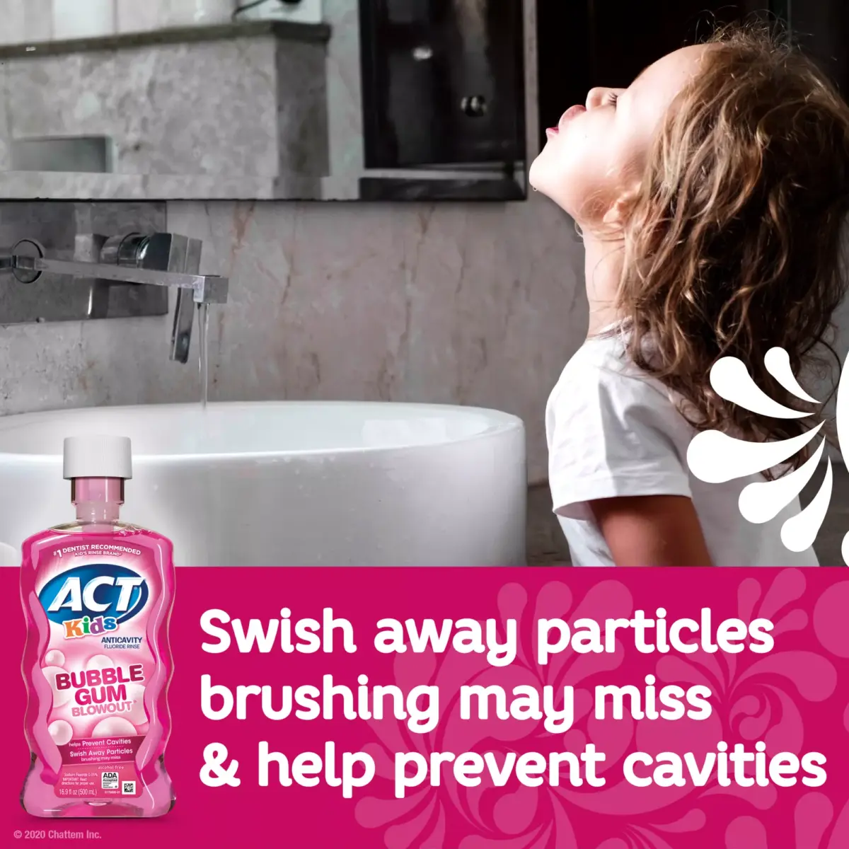 ACT Kids Bubblegum Blowout Anti-Cavity Rinse, 3 ct./16.9 oz. - Image 5