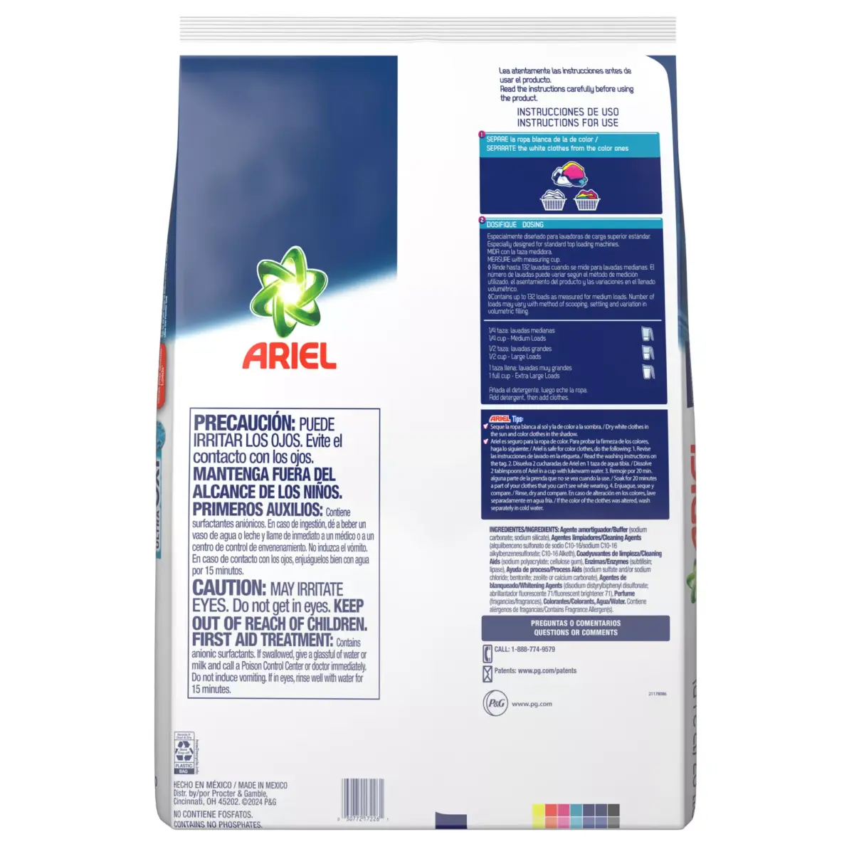 Ariel Ultra Oxi Powder Laundry Detergent - Original Scent, 132 loads/211 oz. - Image 2