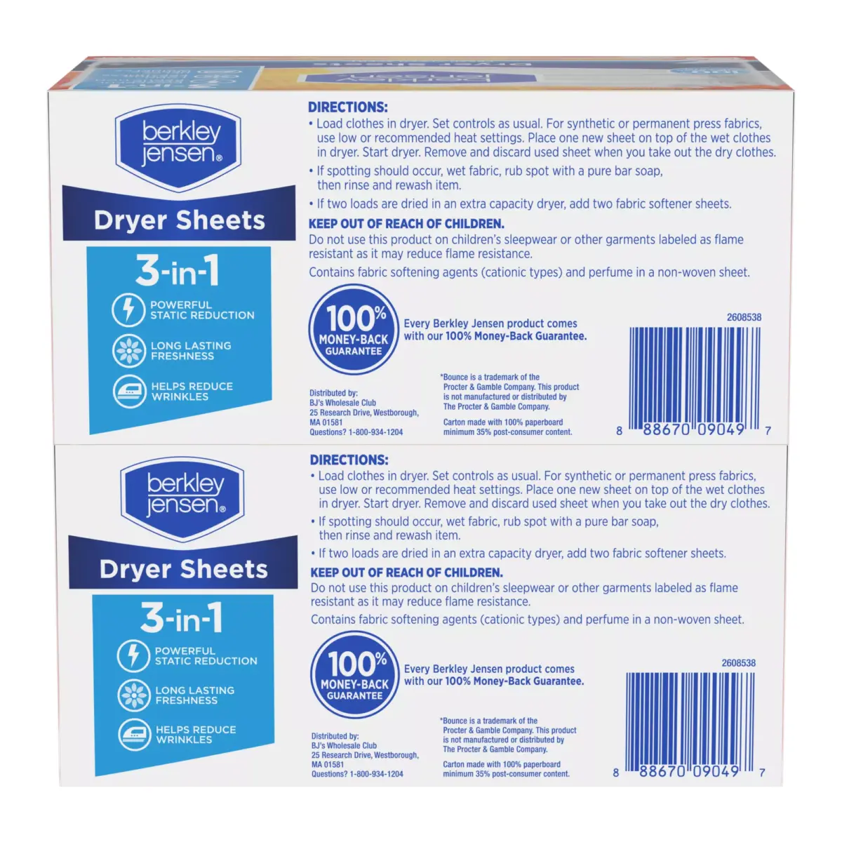 Berkley Jensen Soft and Fresh Dryer Sheets, 320 ct. - Image 2