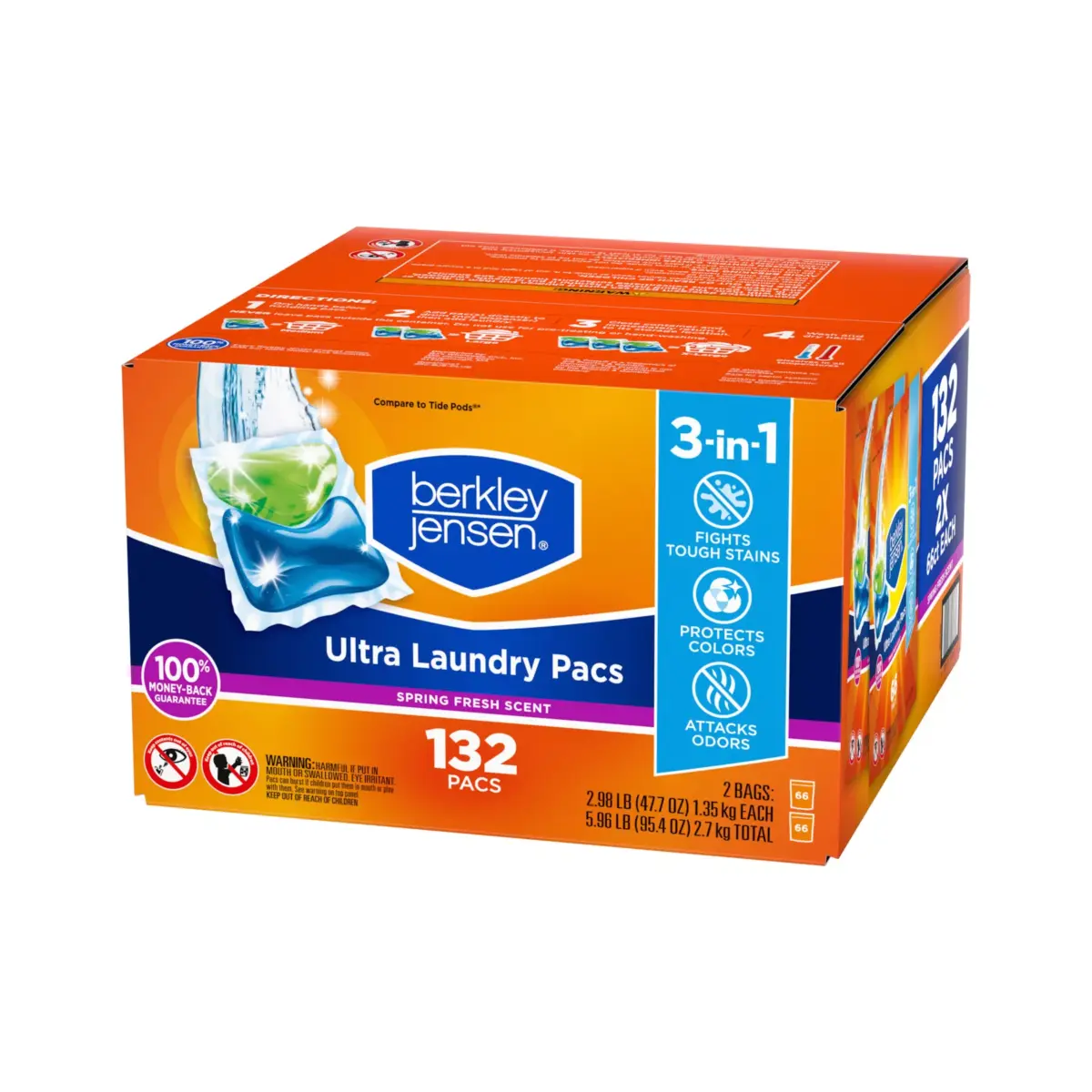 Berkley Jensen Ultra Laundry Pacs - Spring Fresh Scent, 132 ct. - Image 3