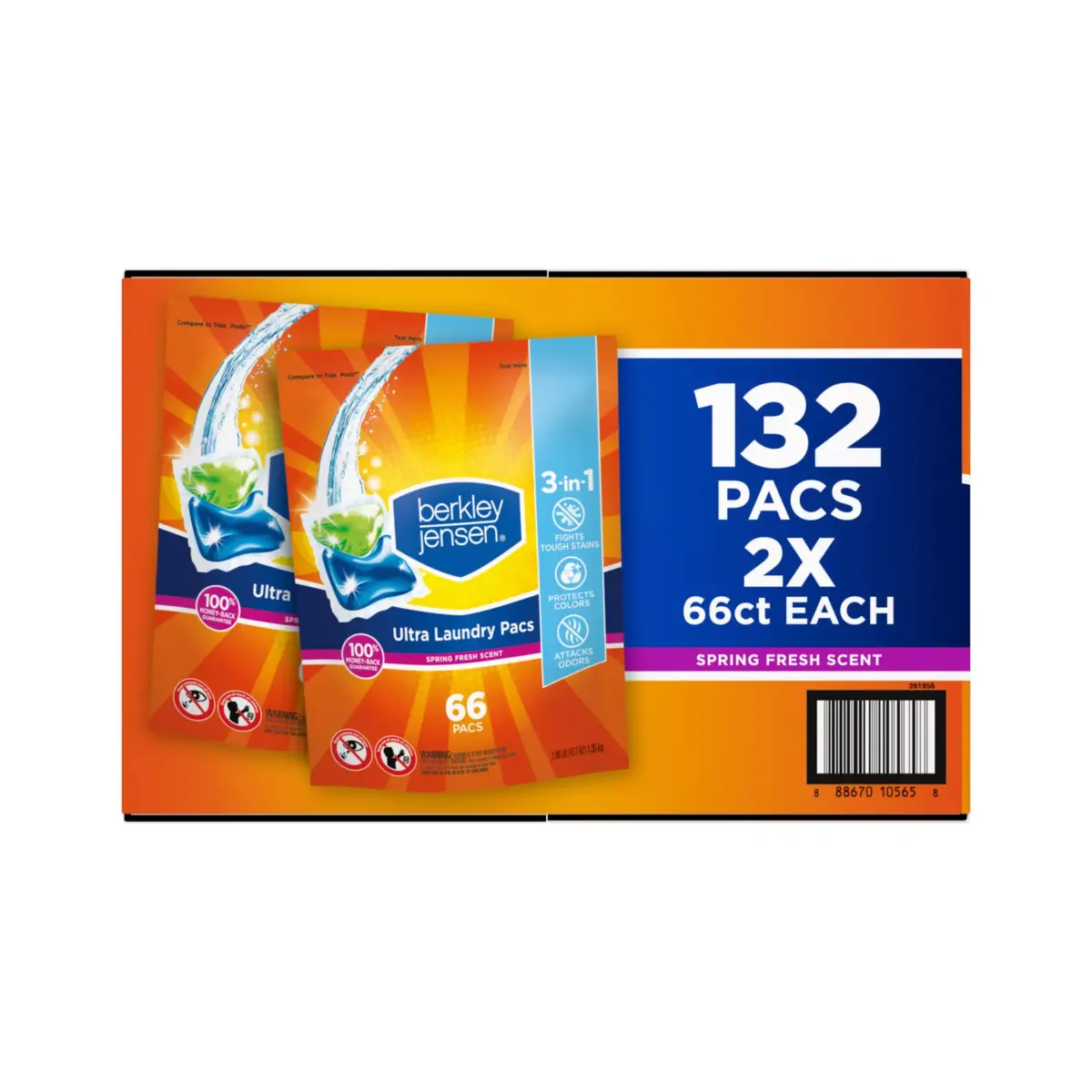 Berkley Jensen Ultra Laundry Pacs - Spring Fresh Scent, 132 ct. - Image 5