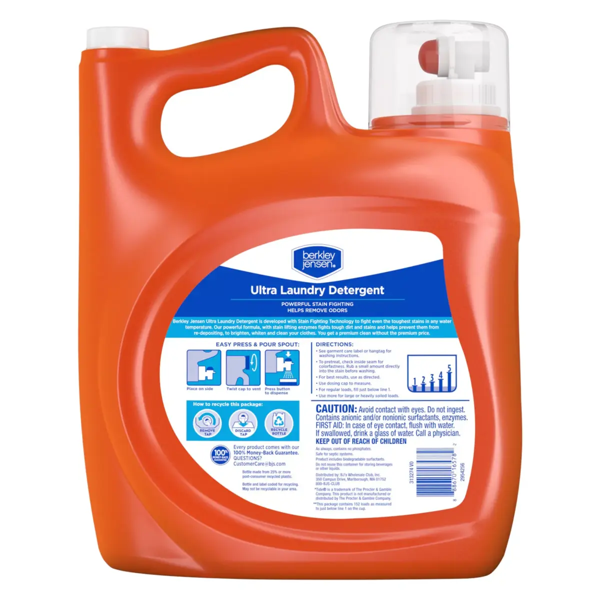 Berkley Jensen Ultra Liquid Laundry Detergent - Fresh Clean Scent, 152 loads/ 200 oz. - Image 4